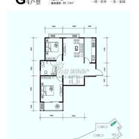 2室2厅1卫  100平米